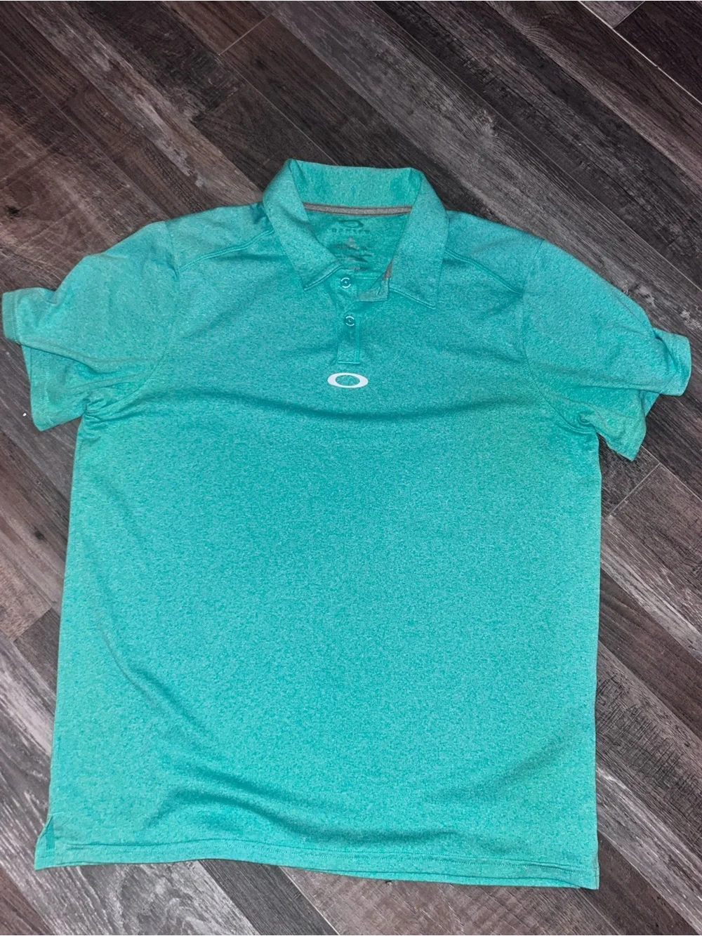 50%off w❤️ Oakley Polo Shirt Mens tailored fit Fern Green Hydrolix Performance